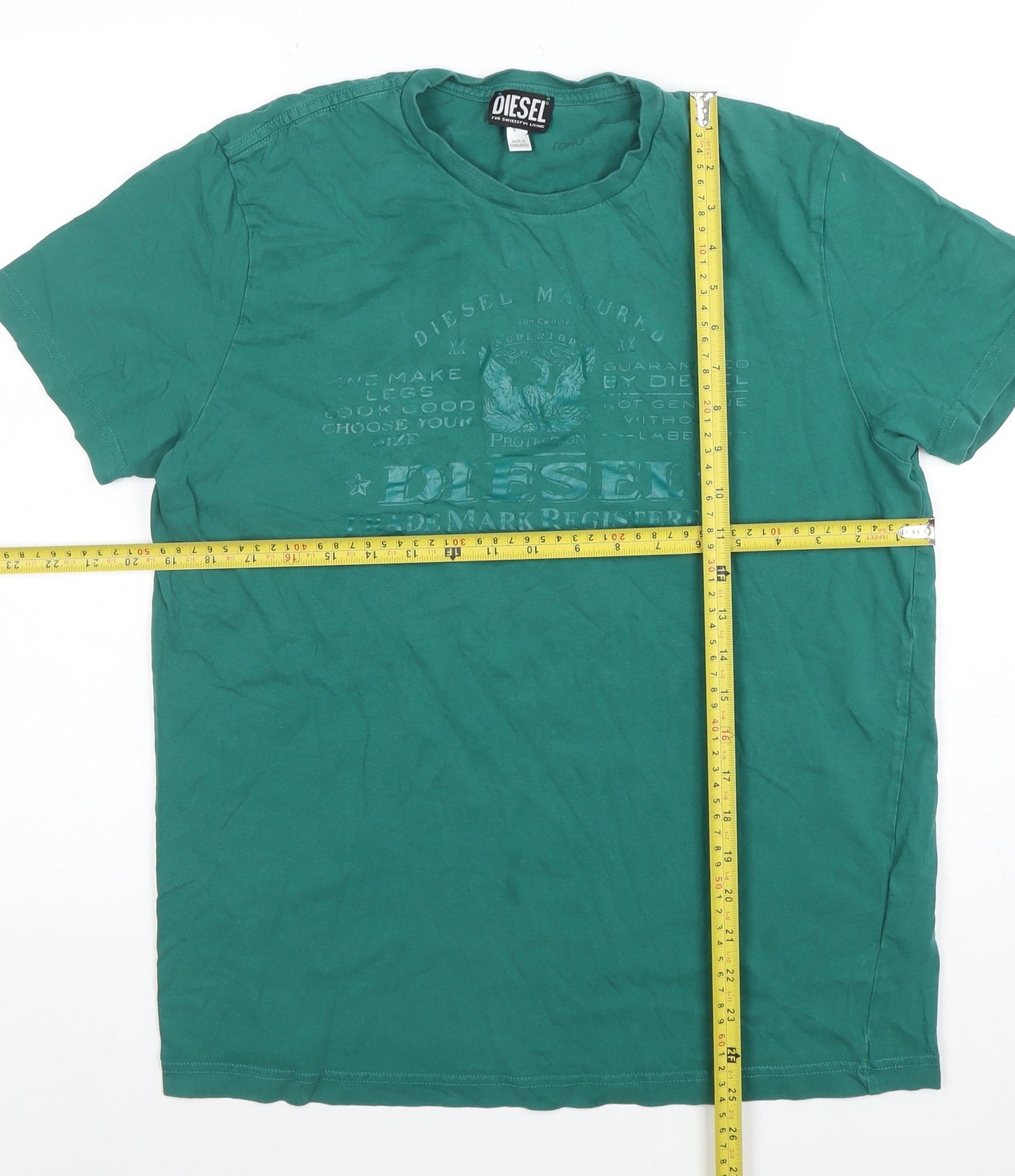 Mens UK Size XL Diesel Green  T-Shirt