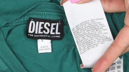 Mens UK Size XL Diesel Green  T-Shirt