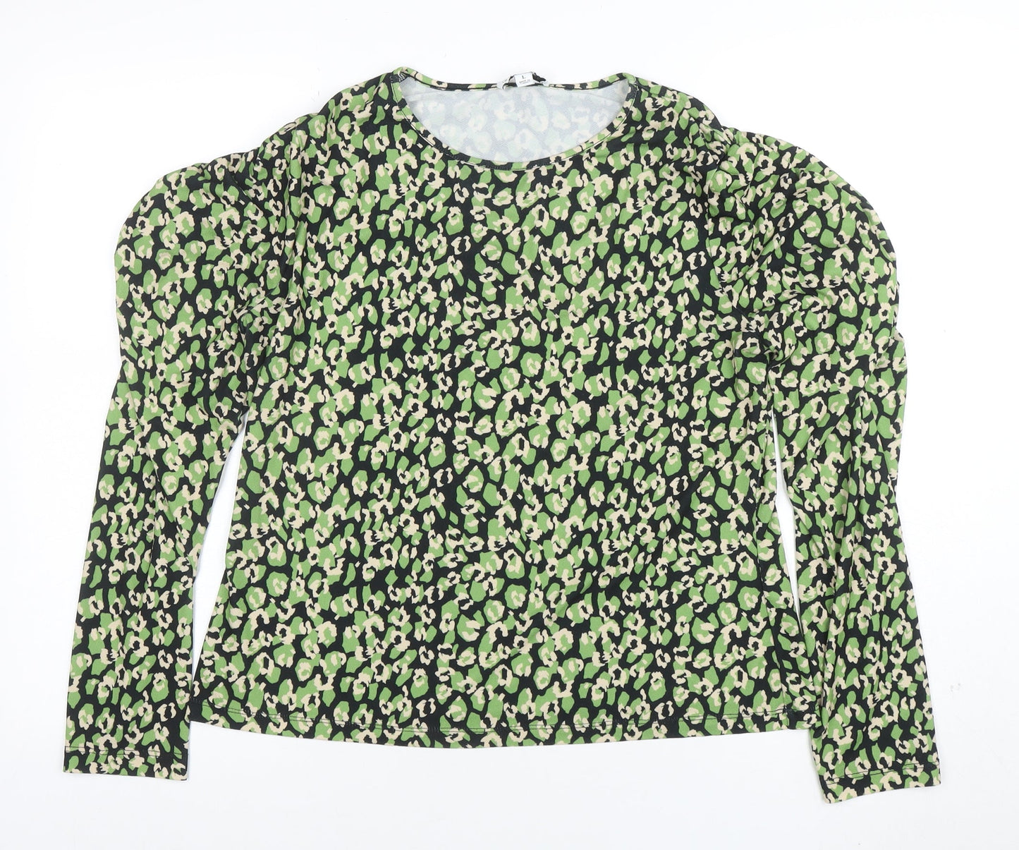 Womens UK Size L Warehouse Green Tunic Blouse