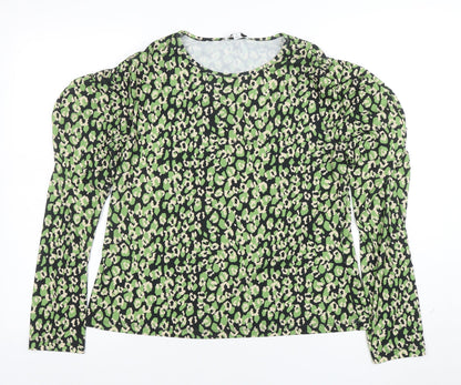 Womens UK Size L Warehouse Green Tunic Blouse