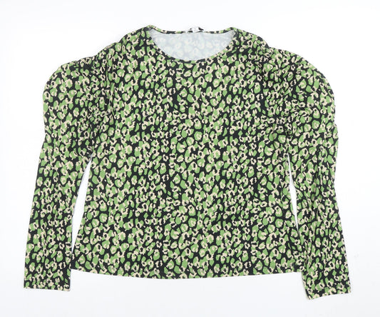 Womens UK Size L Warehouse Green Tunic Blouse