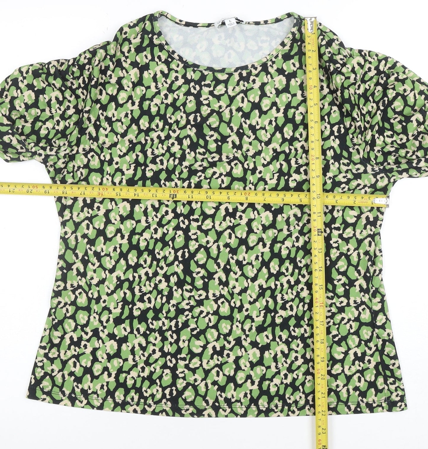 Womens UK Size L Warehouse Green Tunic Blouse
