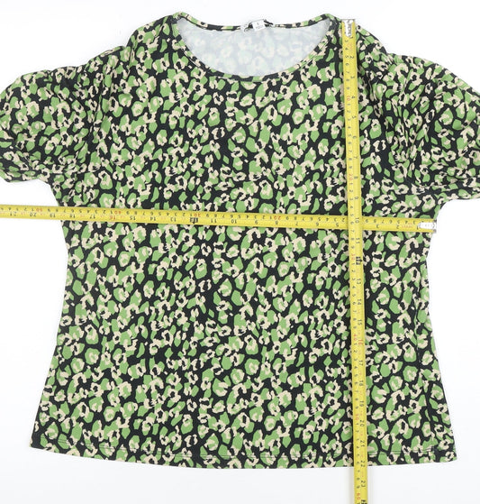 Womens UK Size L Warehouse Green Tunic Blouse