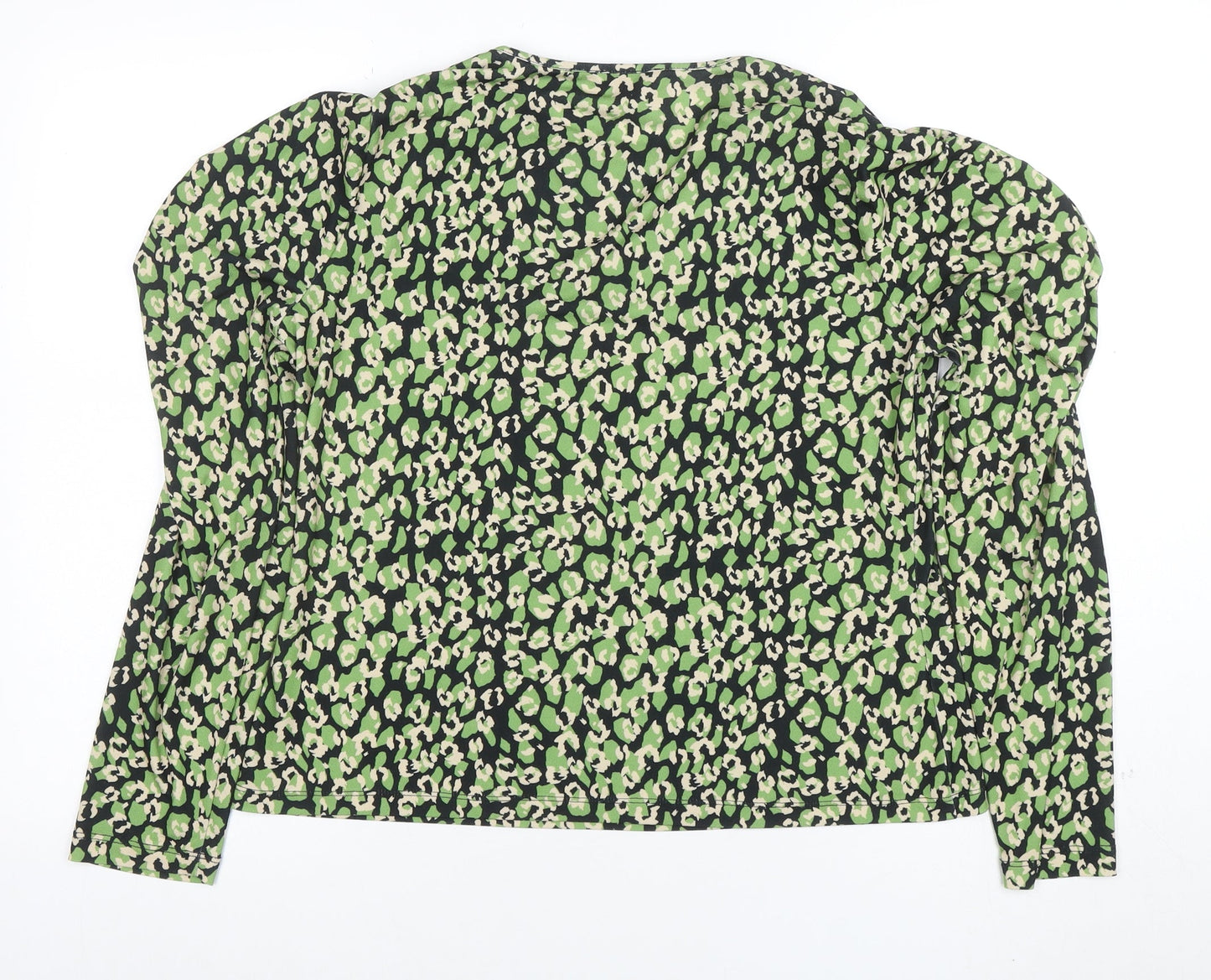 Womens UK Size L Warehouse Green Tunic Blouse