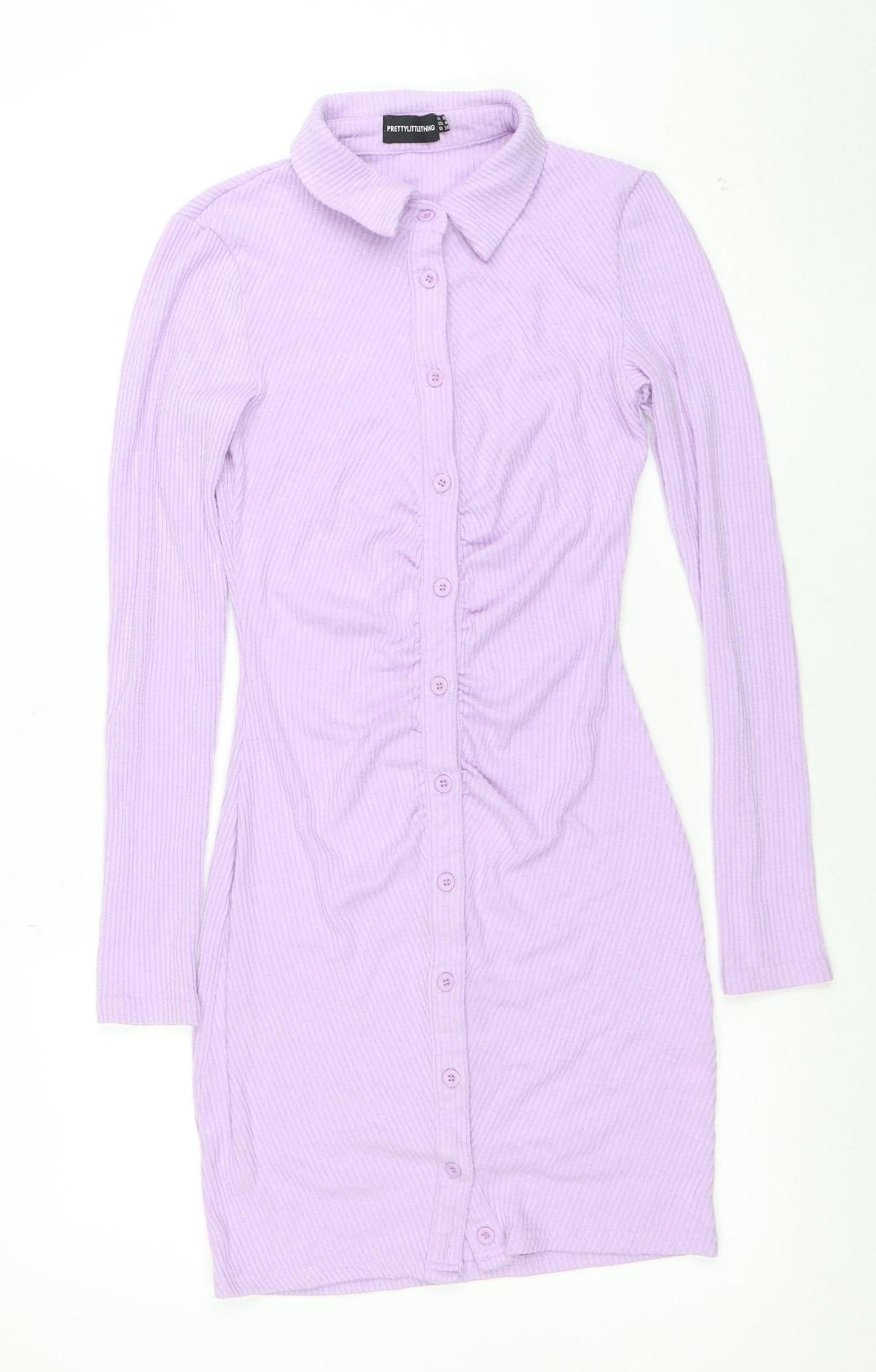Womens UK Size 8 PRETTYLITTLETHING Shirt Dress