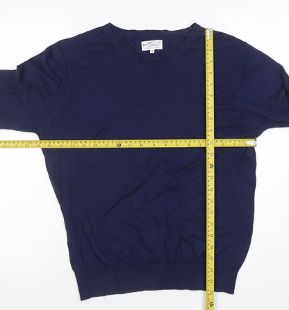 GANT Men's Blue Cotton Crew Neck Pullover Jumper Size S