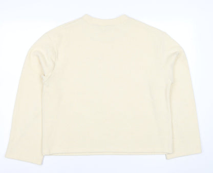 Womens UK Size M Zara Beige Pullover Sweatshirt