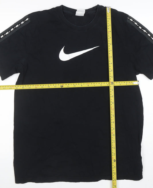 Nike Men's Black Crew Neck Short Sleeve Sports T-Shirt Size L