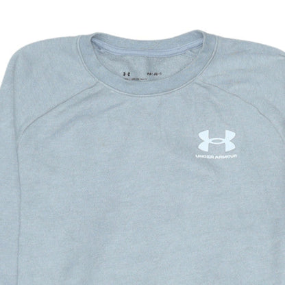 Under Armour Boys Grey Fleece Pullover Sweatshirt Size 158 Relaxed Fit
