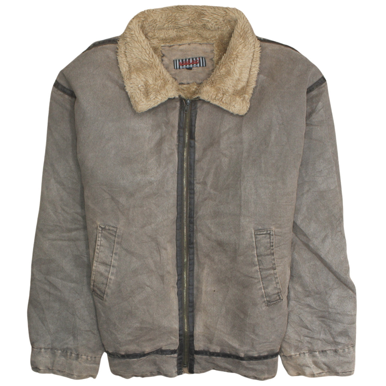 Mens UK Size 2XL McGarland Brown Bomber Jacket