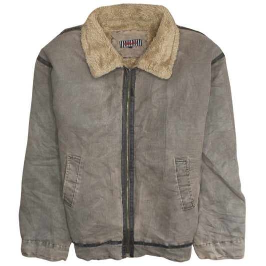 Mens UK Size 2XL McGarland Brown Bomber Jacket