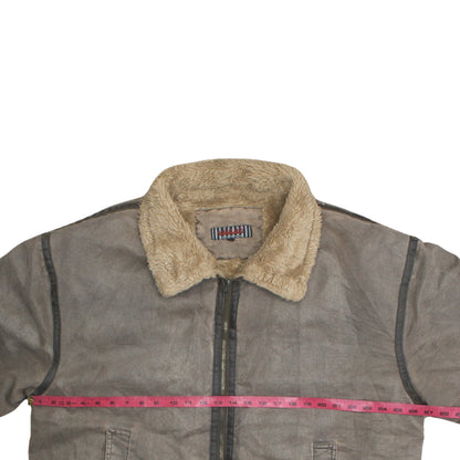 Mens UK Size 2XL McGarland Brown Bomber Jacket