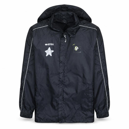 Errea Men's Black L Hooded Rain Jacket Football Sports Coat
