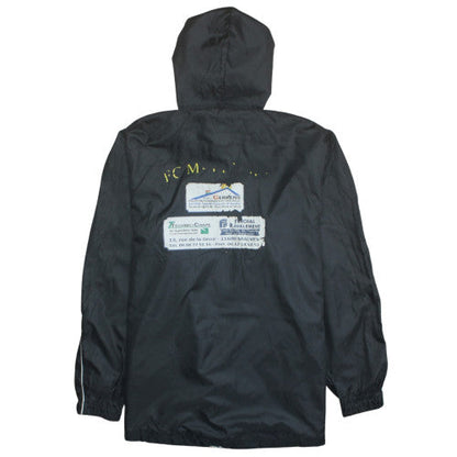 Errea Men's Black L Hooded Rain Jacket Football Sports Coat