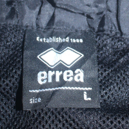 Errea Men's Black L Hooded Rain Jacket Football Sports Coat