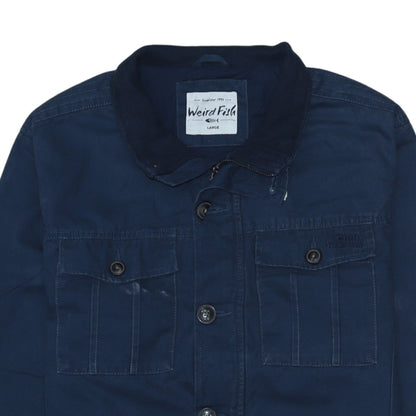 Mens UK Size L Weird Fish Blue Basic Jacket