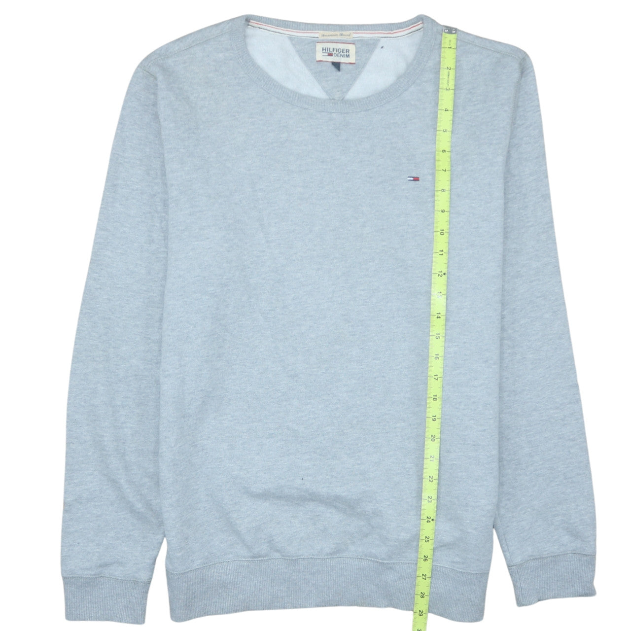 Mens UK Size XL Hilfiger Denim Grey Pullover Sweatshirt