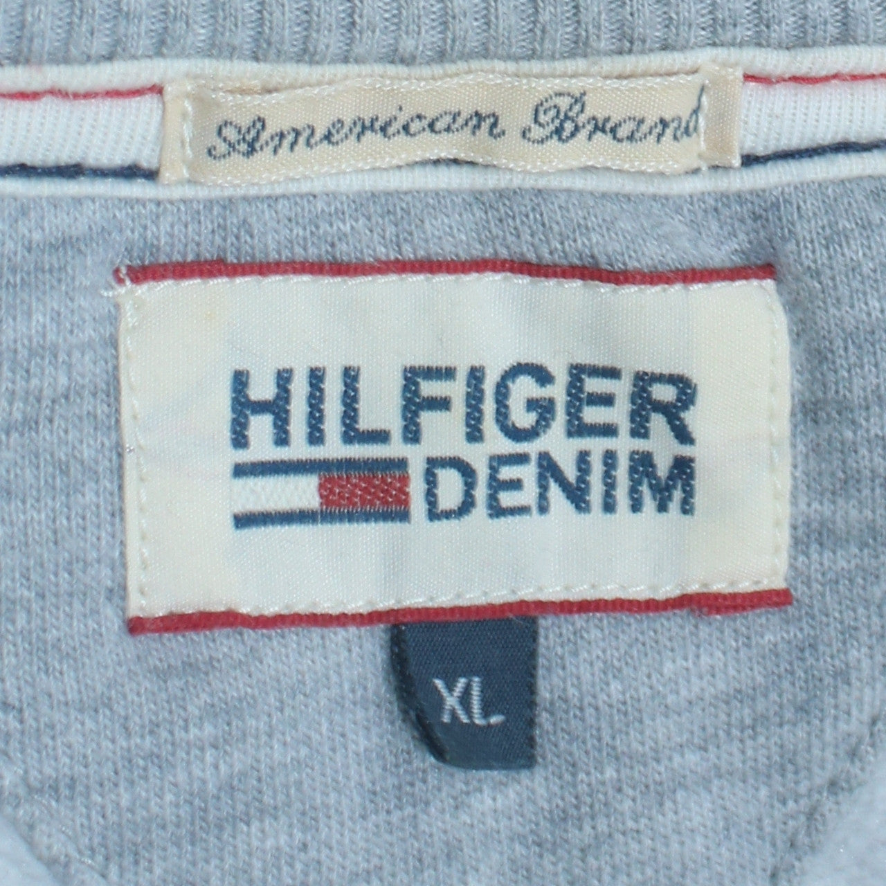 Mens UK Size XL Hilfiger Denim Grey Pullover Sweatshirt