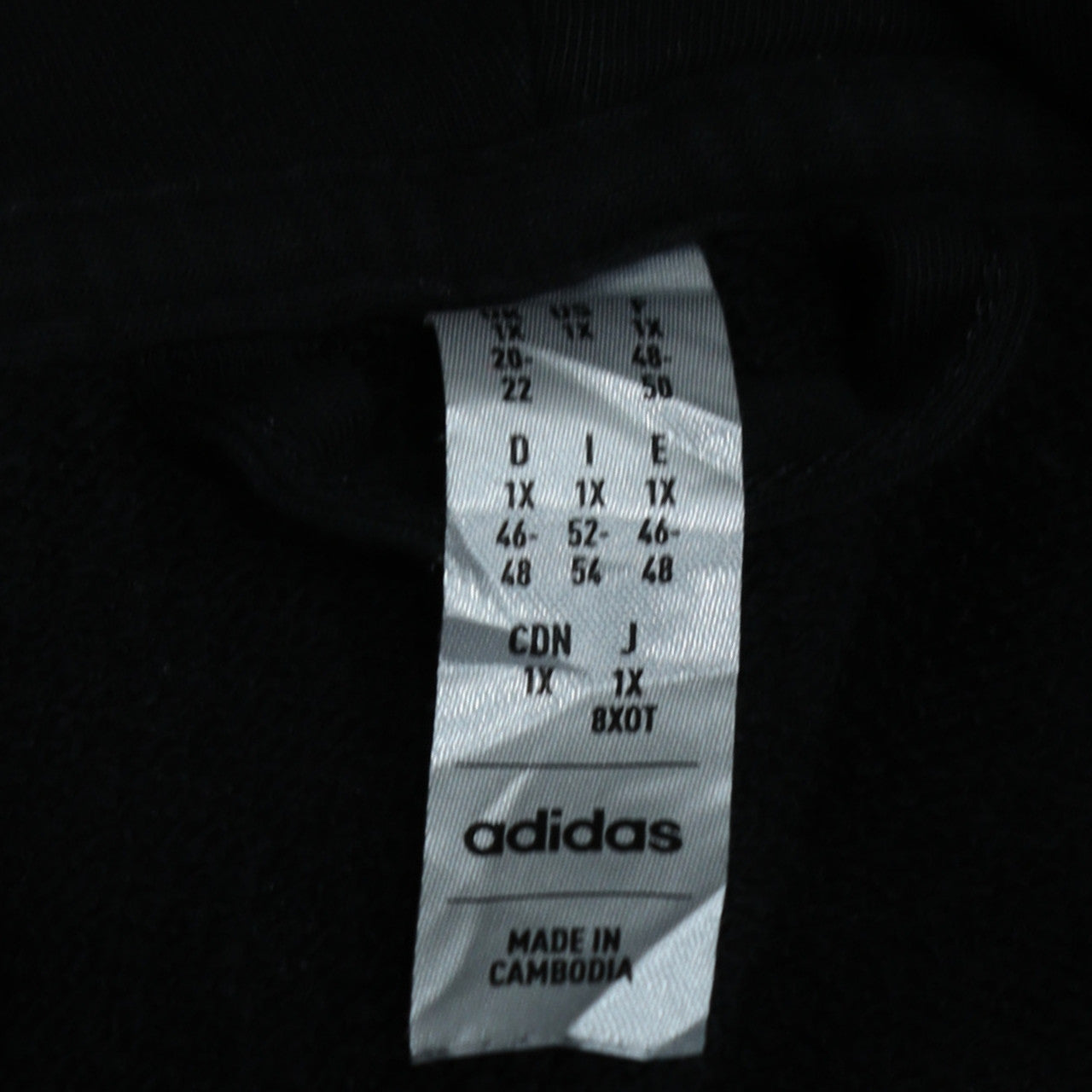 Womens UK Size 1X adidas Black Full Zip Hoodie