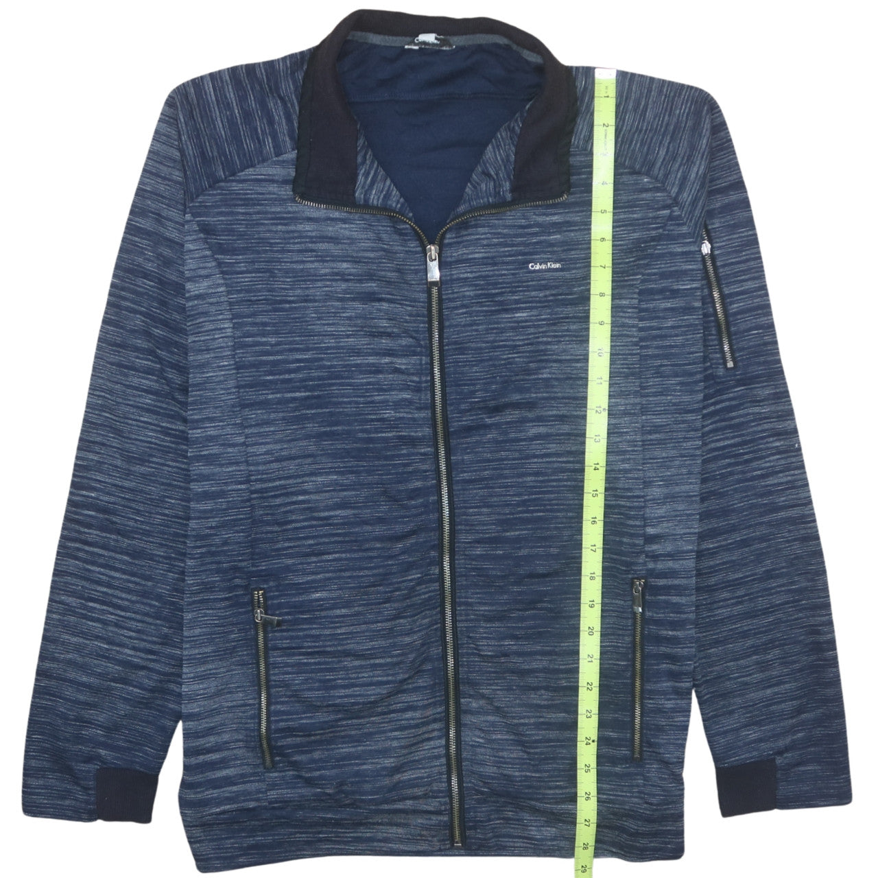 Mens UK Size XL Calvin Klein Blue Full Zip Sweatshirt