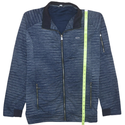 Mens UK Size XL Calvin Klein Blue Full Zip Sweatshirt