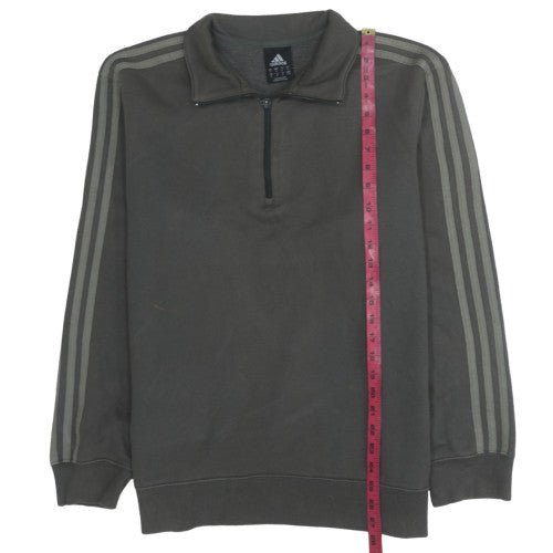 Mens UK Size M adidas Green 1/2 Zip Sweatshirt