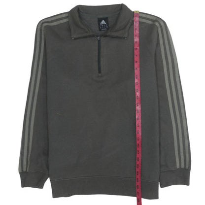 Mens UK Size M adidas Green 1/2 Zip Sweatshirt