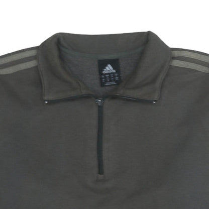 Mens UK Size M adidas Green 1/2 Zip Sweatshirt