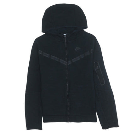 Nike Boys Black Full Zip Hoodie XL 158-170cm Fleece Lined Sportswear