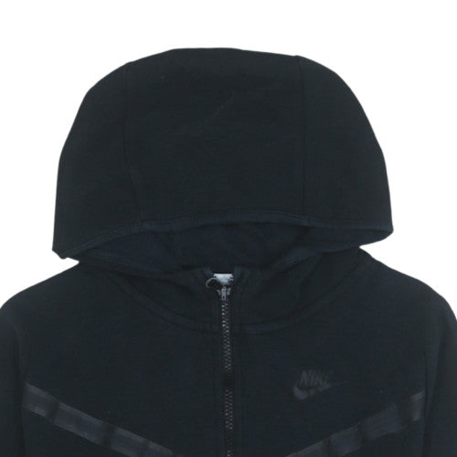 Nike Boys Black Full Zip Hoodie XL 158-170cm Fleece Lined Sportswear