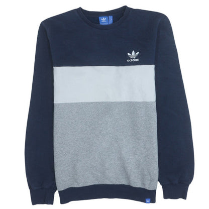 Mens UK Size M adidas Blue Pullover Sweatshirt