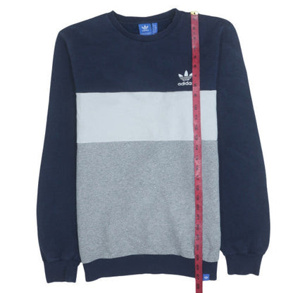 Mens UK Size M adidas Blue Pullover Sweatshirt
