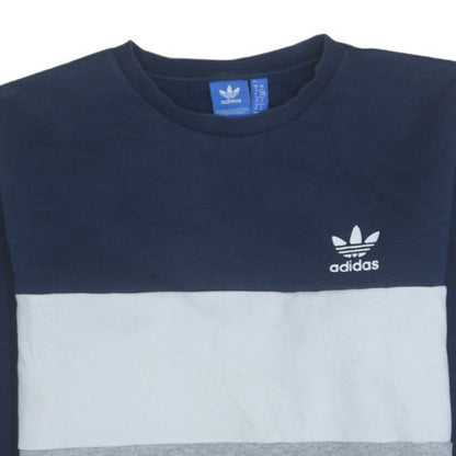 Mens UK Size M adidas Blue Pullover Sweatshirt