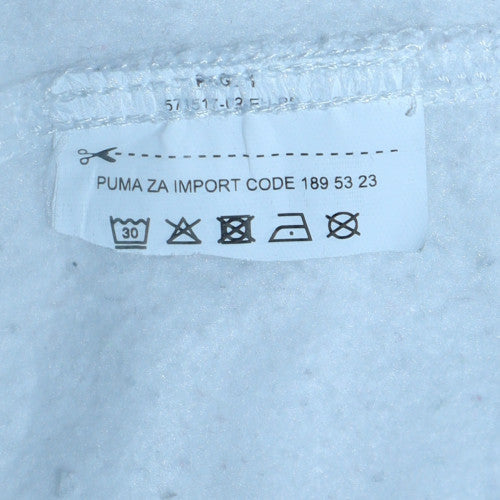 Womens UK Size L PUMA White Pullover Hoodie