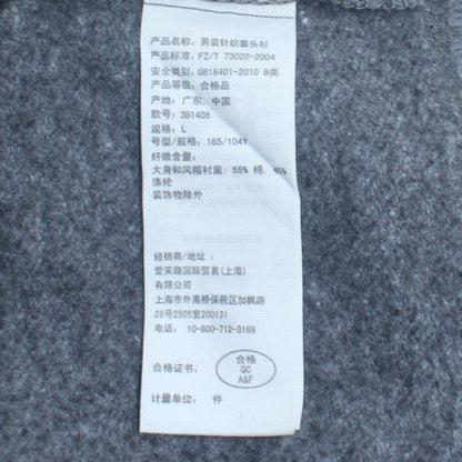 Mens UK Size L Hollister Grey Henley Hoodie