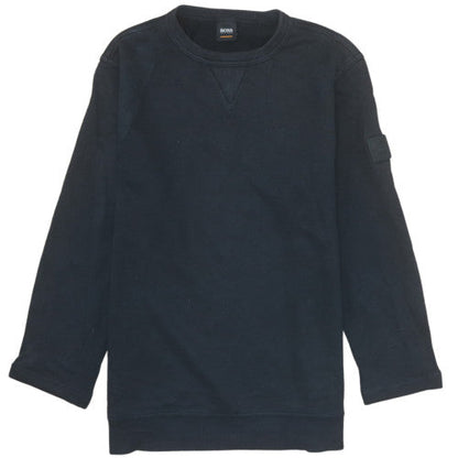 Mens UK Size L HUGO BOSS Black Pullover Sweatshirt