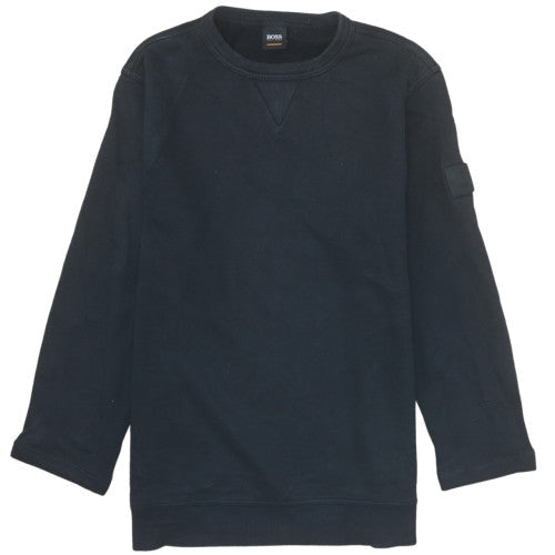 Mens UK Size L HUGO BOSS Black Pullover Sweatshirt