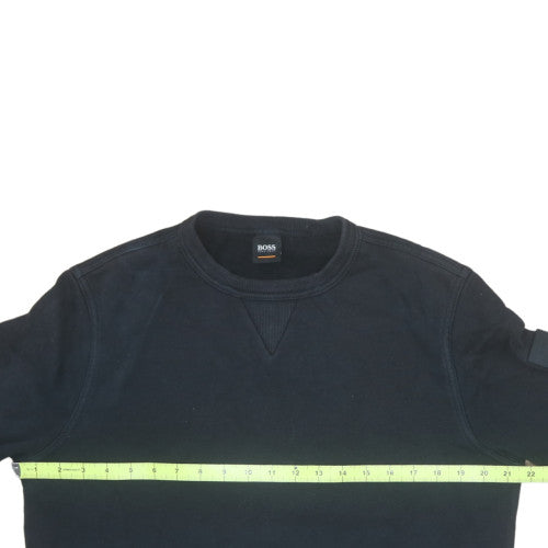 Mens UK Size L HUGO BOSS Black Pullover Sweatshirt