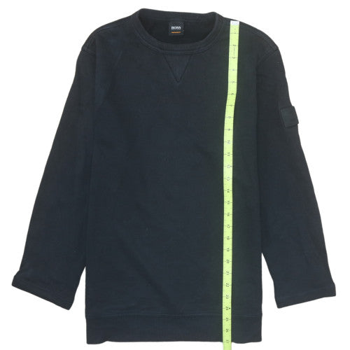 Mens UK Size L HUGO BOSS Black Pullover Sweatshirt