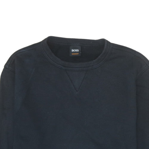 Mens UK Size L HUGO BOSS Black Pullover Sweatshirt