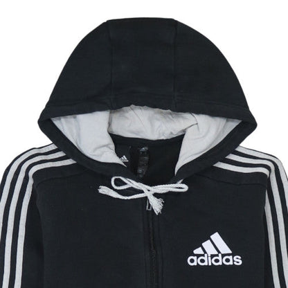 Mens UK Size S adidas Black Full Zip Hoodie