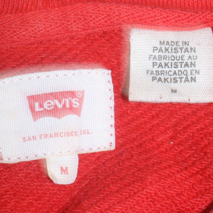 Mens UK Size M Levi's Red Pullover Hoodie
