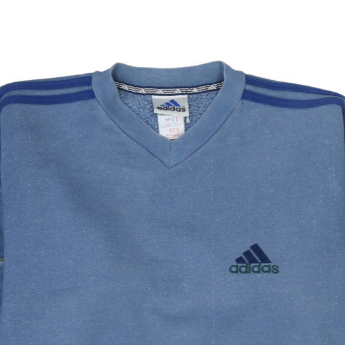 Mens UK Size L adidas Blue Pullover Sweatshirt