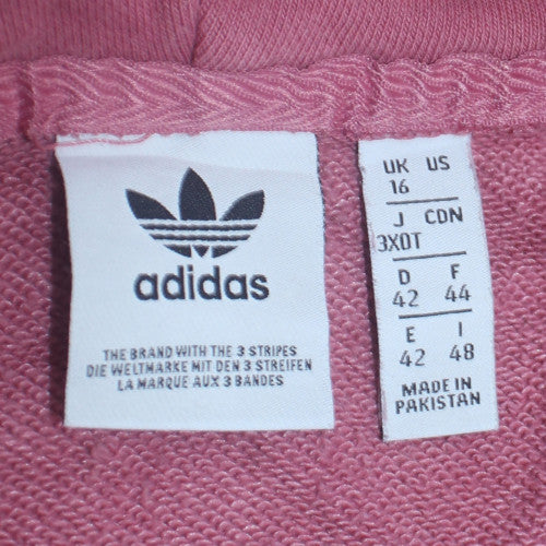 Womens UK Size 16 adidas Pink Pullover Hoodie