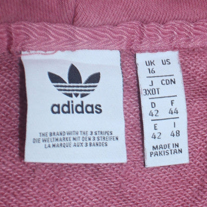 Womens UK Size 16 adidas Pink Pullover Hoodie