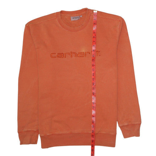 Mens UK Size M Carhartt Orange Pullover Sweatshirt
