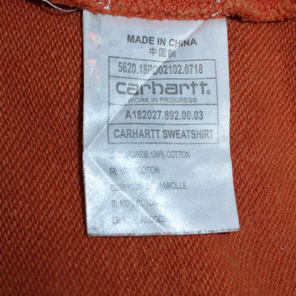 Mens UK Size M Carhartt Orange Pullover Sweatshirt