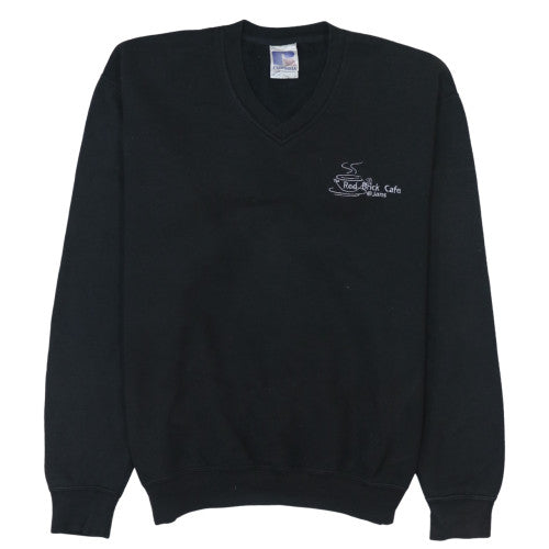 Mens UK Size L Russell Black Pullover Sweatshirt