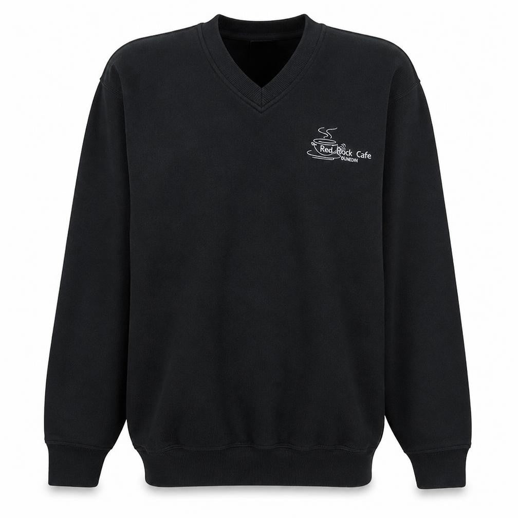 Mens UK Size L Russell Black Pullover Sweatshirt