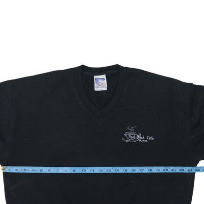 Mens UK Size L Russell Black Pullover Sweatshirt
